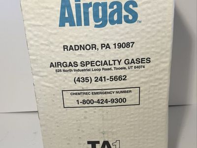 Airgas TA1 BAR-97 Calibration Gas Cylinder