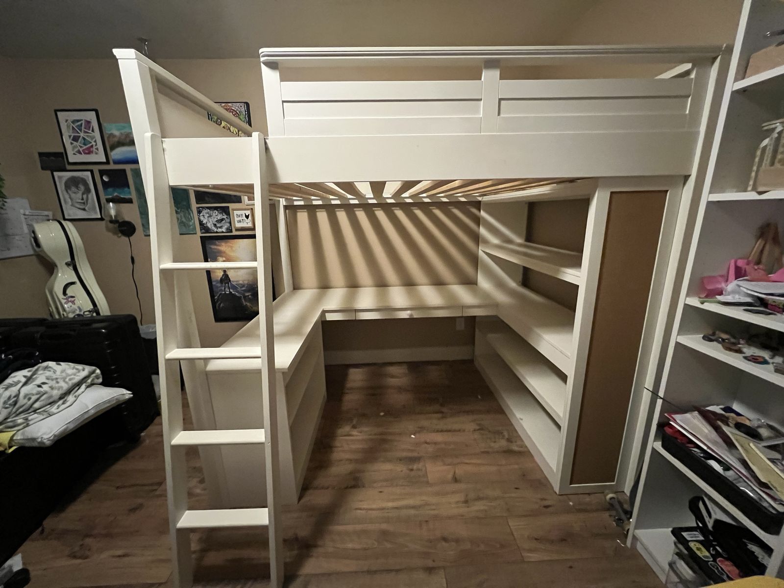 Pottery Barn full size loft bed