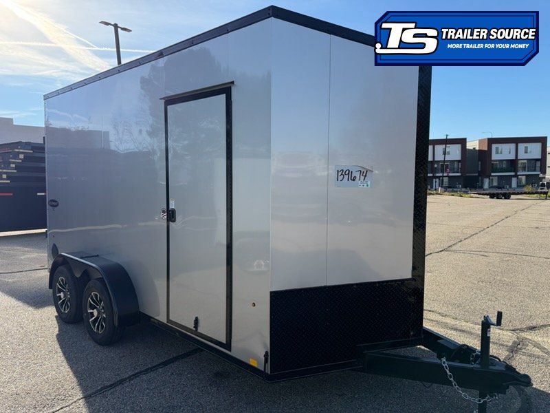 7x14 Look Element SE Enclosed Cargo Trailer - 7'6" Interior - 7K GVWR 16" Cross Member Upgrade, Alloy Wheels, Black Out Package,