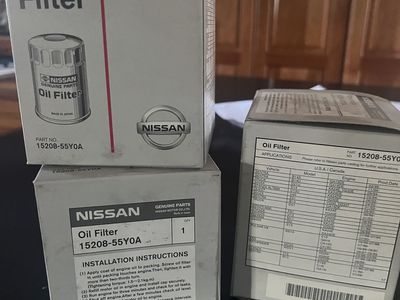 New Nissan oil filters