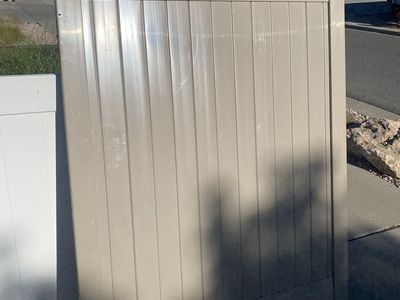 Vinyl Gates. Tan & White