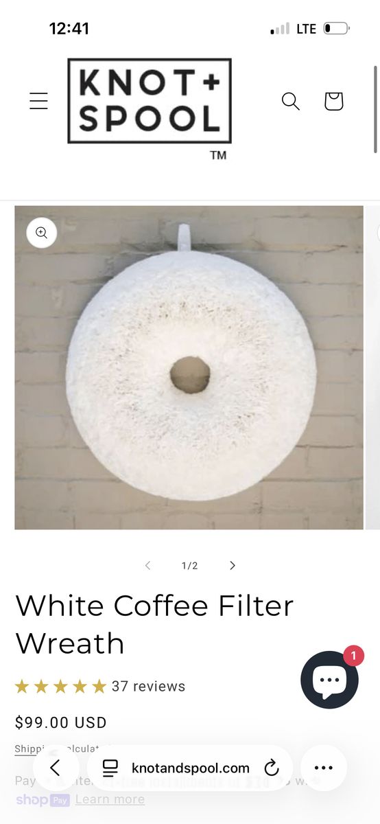 Medium Knot & Spool Wreath 21 Coffee Filter