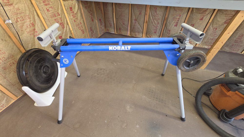 Kobalt Universal Miter Saw Stand with Wheels, Foldable, Heavy-Duty, Tool Stand