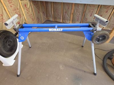 Kobalt Universal Miter Saw Stand with Wheels, Foldable, Heavy-Duty, Tool Stand