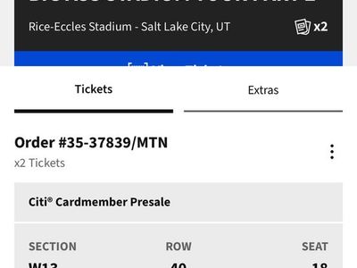 2 Post Malone "Big Ass Stadium Tour Part 2" Tickets - Rice-Eccles Stadium TONIGHT