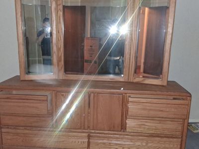 dresser with mirror