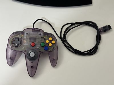 Authentic N64 / Nintendo 64 Controller / Transparent Purple Color / Tested
