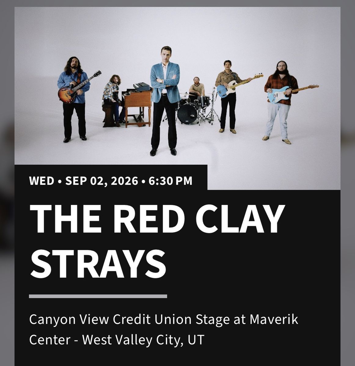 The Red Clay Strays Tickets - Wed Sep 02 2026 6:30 PM - Maverik Center