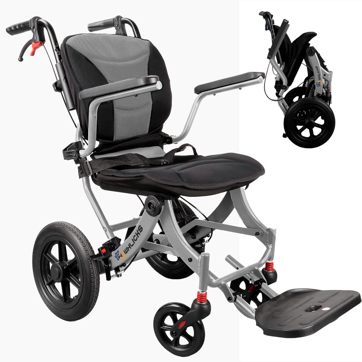 Ergonomic Transport Chair / Foldable Travel Wheelchair