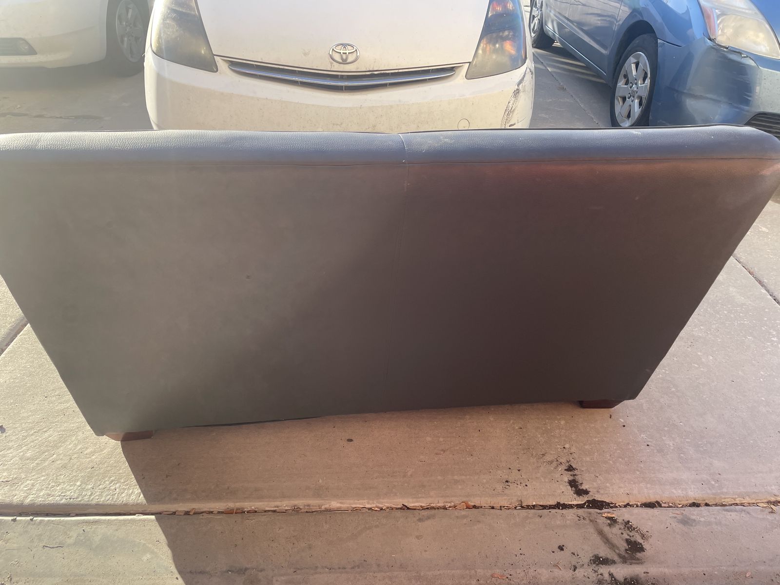 Small Leather Grey Couch