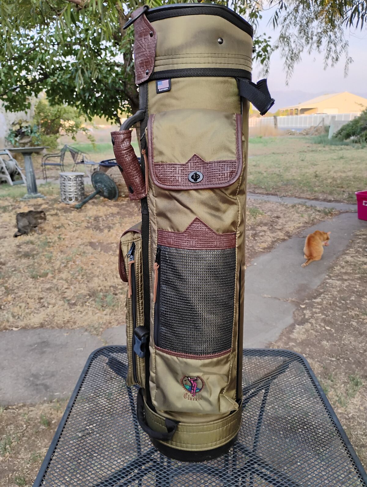 Datrek, Classic Golf Cart Bag. Canvas And Leather