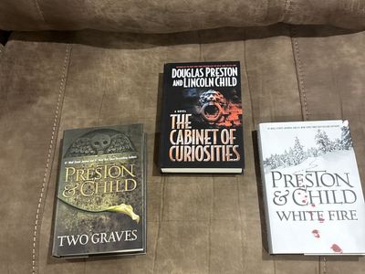 Preston & Child Hardcover Novel Lot: Two Graves, The Cabinet of Curiosities, White Fire