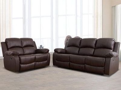 NEW RECLINING Leather SOFA & LOVESEAT - NEW IN BOX