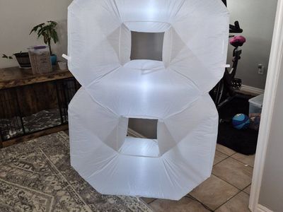 5FT Light Up Inflatable Number 8 Blow Up Party Decoration White