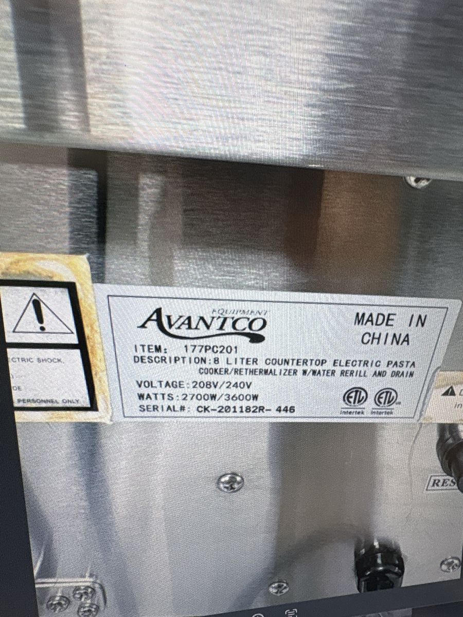 Commercial Pasta cooker