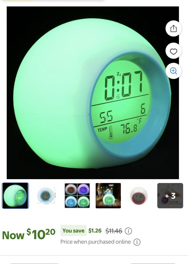 Multi color clock lights