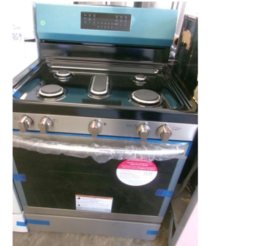 Whirlpool Gas oven range with extra amenities