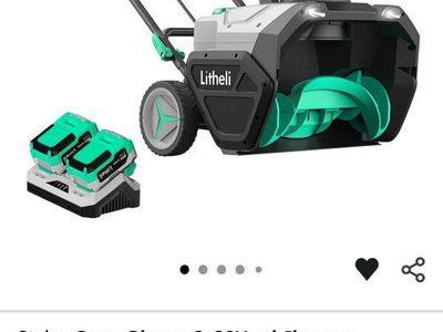 LiTHELi Cordless Snow Blower 2x20V, 20 Inch Battery Powered Snow Thrower with Charger