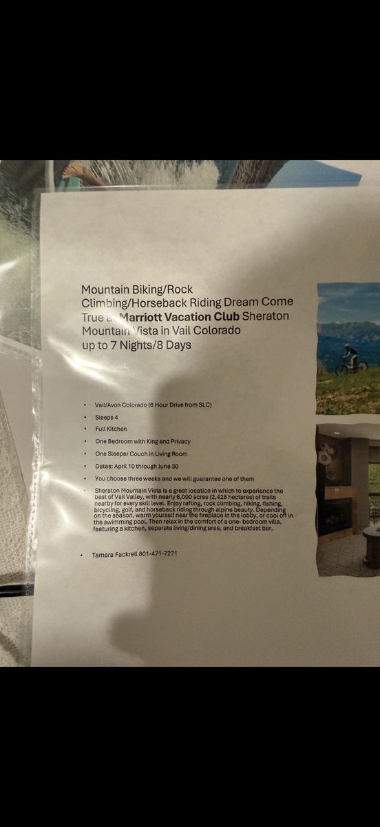 Trip to Vail CO May 29th - June 5th