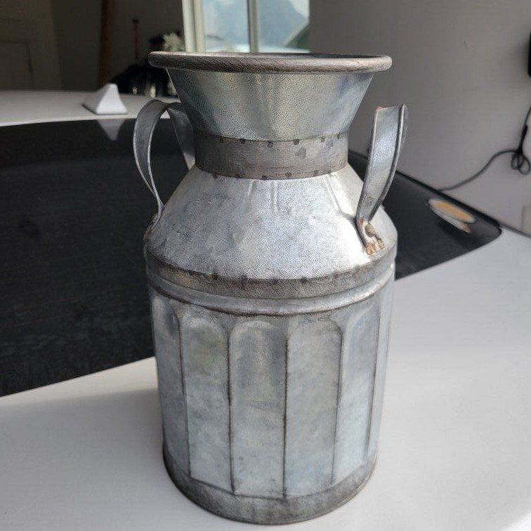 Galvanized Flower Pot