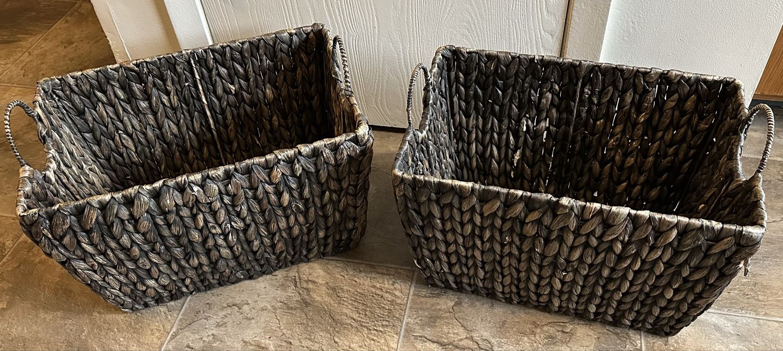 Two woven baskets