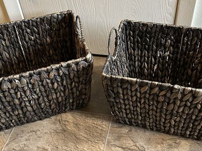 Two woven baskets