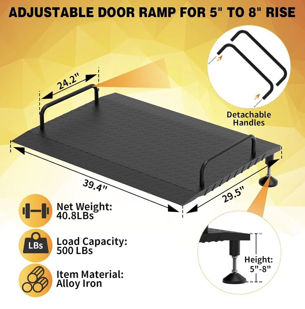 Adjustable Threshold Wheelchair Ramp