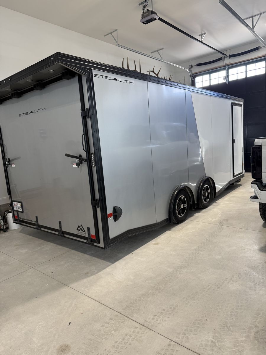 2023 Alcom Stealth Aluminum Auto Enclosed Trailer