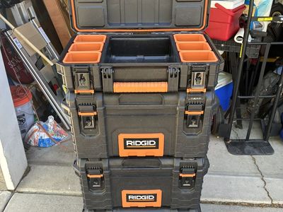 $110.00 Rigid stacking tool boxes