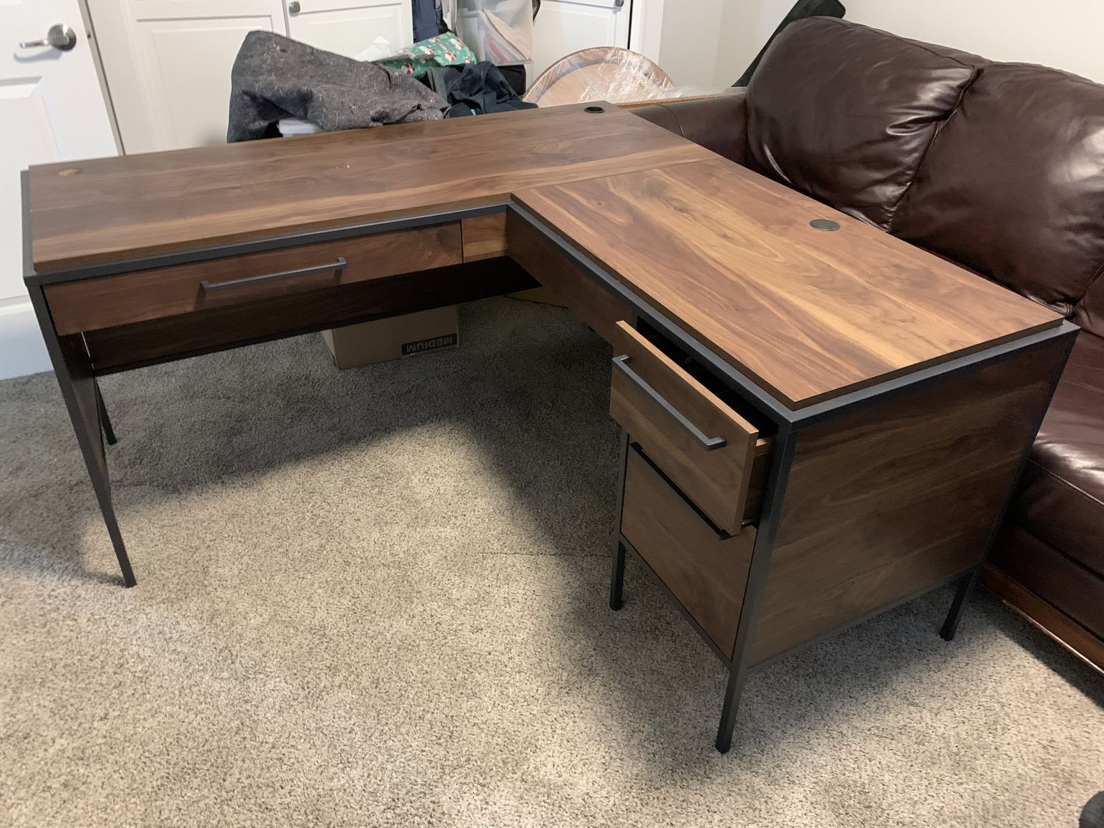 L-shaped Sauder Desk
