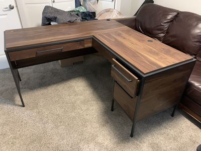 L-shaped Sauder Desk