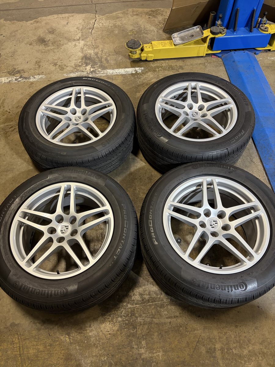 OEM PORSCHE Wheels and Continental Tires 18” Staggered Set