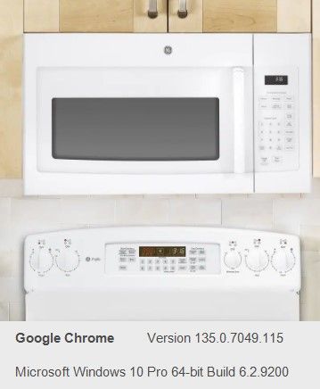 GE Brand Built In Microwave