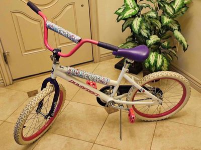 Dynacraft FGR WHT Girls' BMX Bike - Pink/Purple/White - Excellent Condition 20"