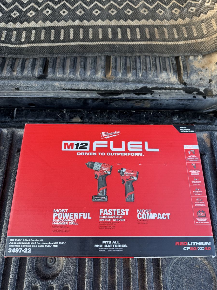Milwaukee M12 FUEL Hammer Drill & Impact w/ Batteries