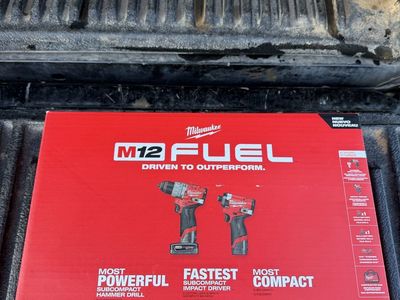 Milwaukee M12 FUEL Hammer Drill & Impact w/ Batteries