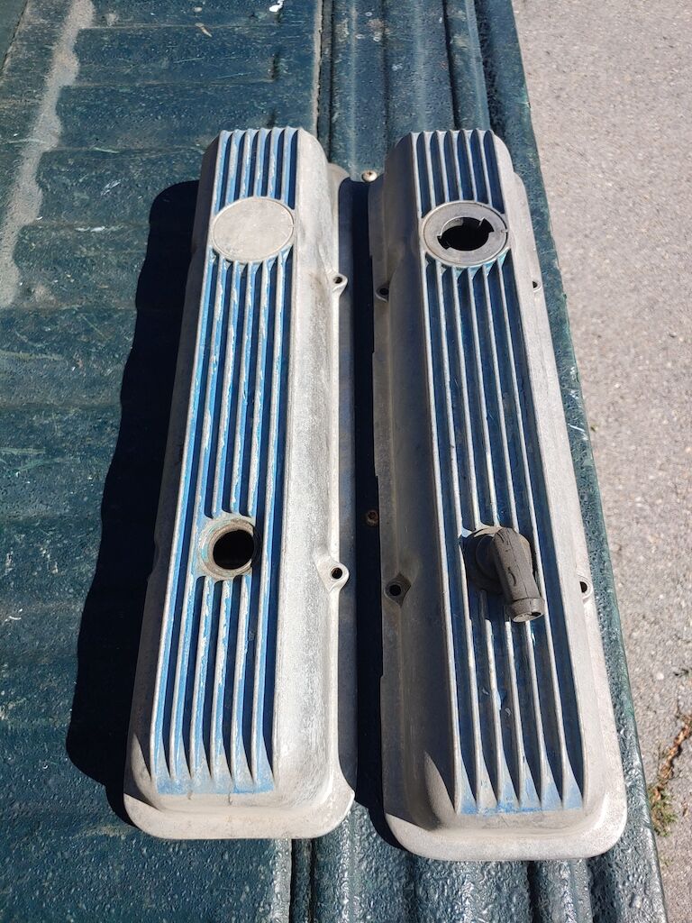 Z28 LT-1 L-82 Aluminum VALVE COVERS CORVETTE CAMARO SBC 14025553 14025554 USED