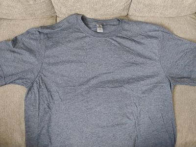 Gildan Softstyle Men's Gray Short Sleeve T-Shirt Size L