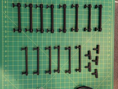 Black Cabinet Hardware Set - 26 Pieces with Towel Ring and Screws