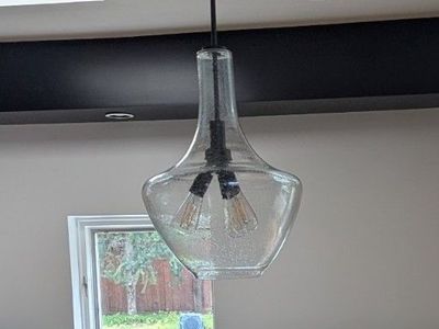 Kichler Everly 3-Light Clear Seeded Glass Pendant