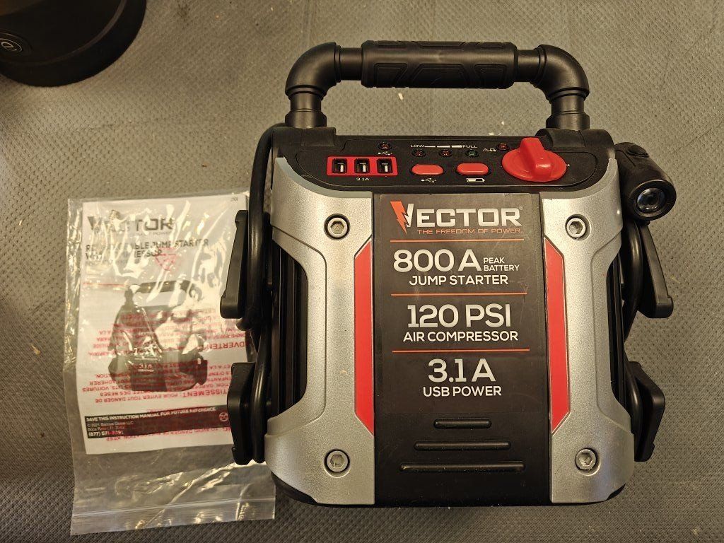 Vector portable battery jump starter