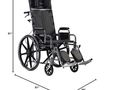 BARIATRIC Drive Medical Sentra Heavy-Duty Reclining Wheelchair with Desk Arms (BRAND NEW)