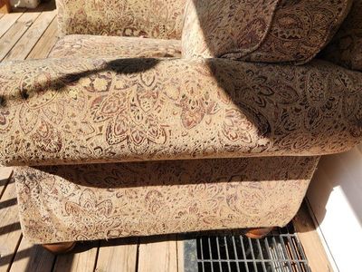 Vintage Paisley Pattern Armchair - Oversized Plush Accent Chair