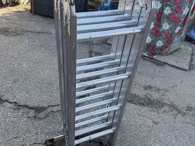 Werner M1-8-16 Aluminum Folding Multi-Position Ladder - 16ft Reach 250 lb Capacity
