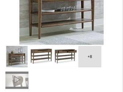 Ashley Furniture Roanhowe Wooden Dining Server Console Table - Brown