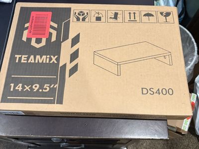 NEW White Monitor Stand Riser – Desktop Organizer Shelf – Sealed Box $20