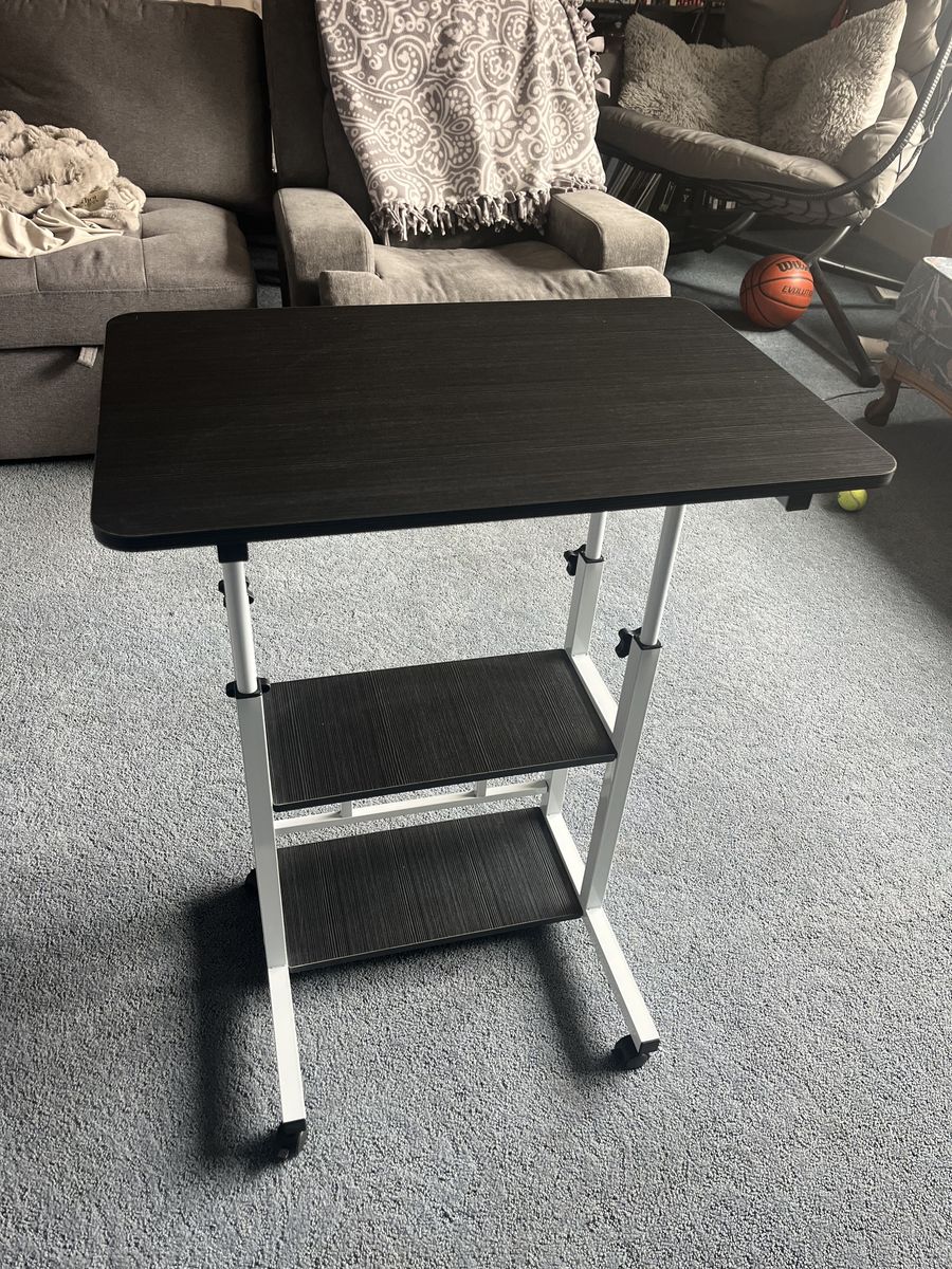 Height-Adjustable Mobile Computer Desk Laptop Table