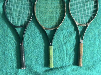 3 newly strung vintage rackets.