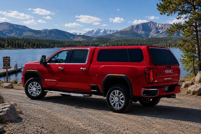 LEER 100XL Truck Cap – Fits 2019+ GMC Sierra 2500/3500HD – Volcanic Red