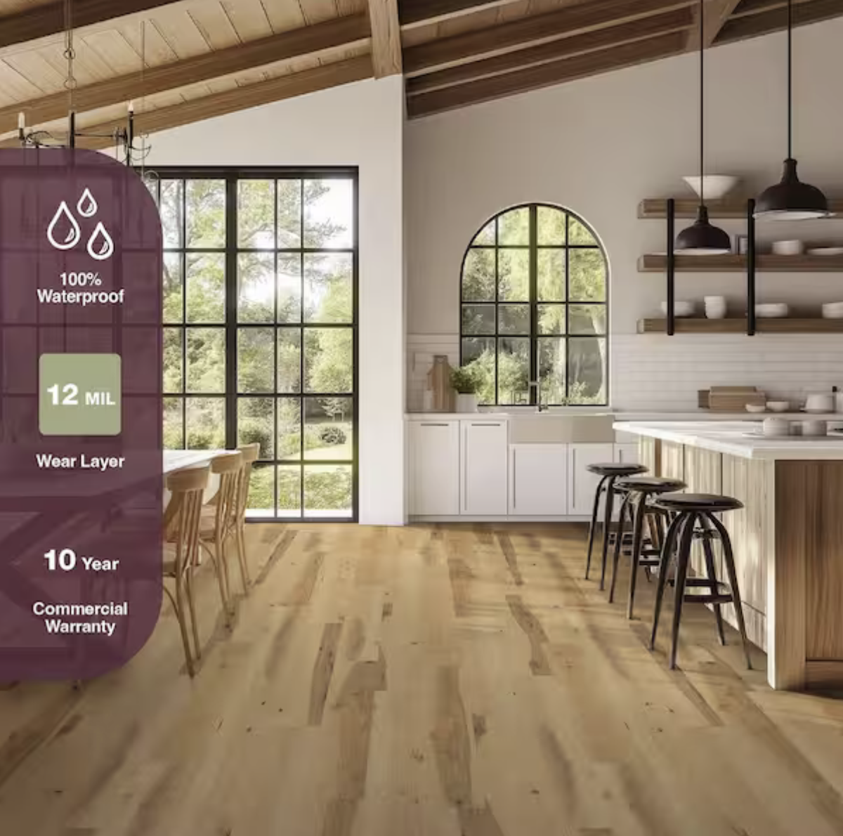 Leo Hill Oak Waterproof Click Lock Luxury Vinyl Plank Flooring